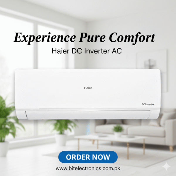 Haier HSU-19HFCS /CA/CP Split Inverter AC – 1.5 Ton, 19,000 BTU, White, 2025 Model